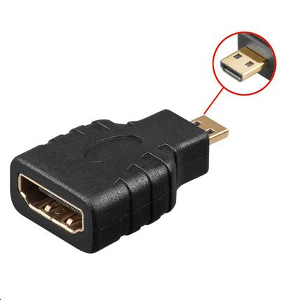 MicroConnect HDMI 19 - HDMI 19 D F-M Micro HDMI Female - HDMI male micro  Gold plated contacts