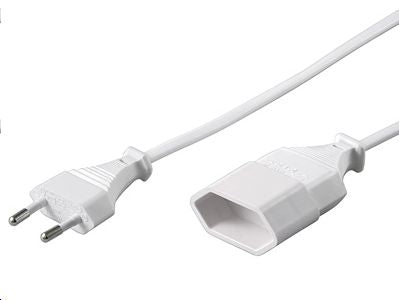 MicroConnect Power cable extension 3,0m Euro male to Euro female white