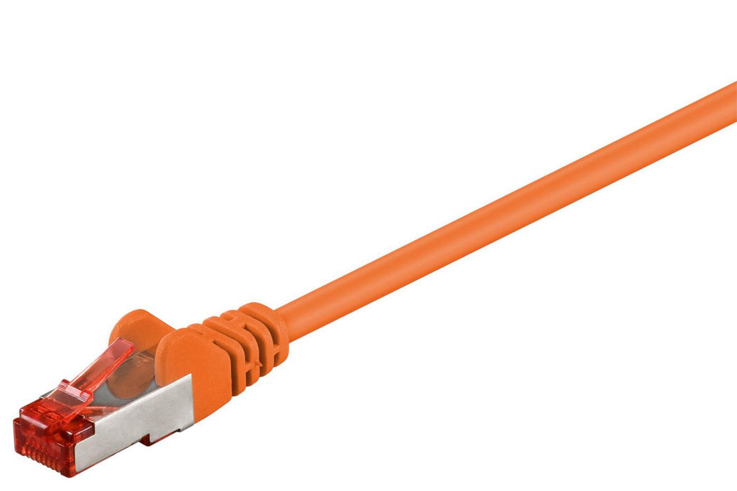 MicroConnect F/UTP CAT6 0.25m Orange PVC Outer Shield : Foil screening  4x2xAWG 27 CCA