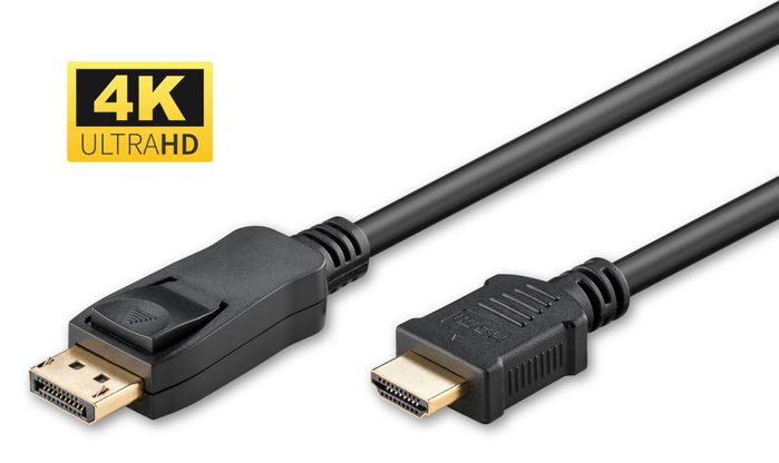 MicroConnect 4K DisplayPort 1.2 - HDMI 2.0 Cable 3m