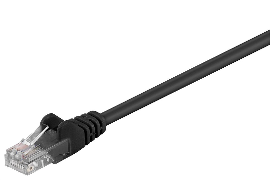 MicroConnect U/UTP CAT5e 0.25M Black PVC Unshielded Network Cable,  PVC, 4x2xAWG 26 CCA