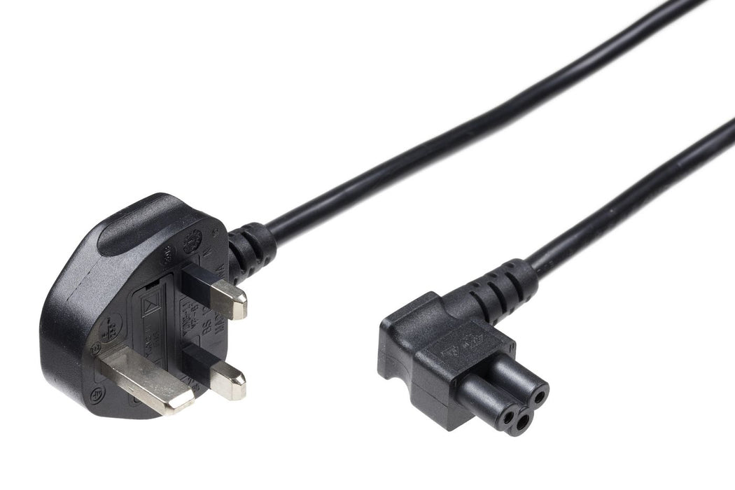 MicroConnect Power Cord UK - C5 1.8m Black Power UK Type G to C5 Angled  H05VV-F3x0.75mm2 CU
