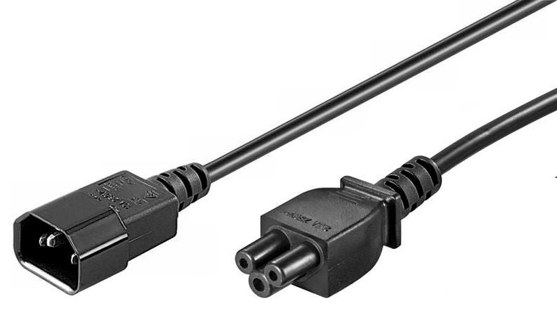 MicroConnect Power Cord C5 - C14 1m Black, H05VV-F3x0.75mm2 CU,  Female-Male