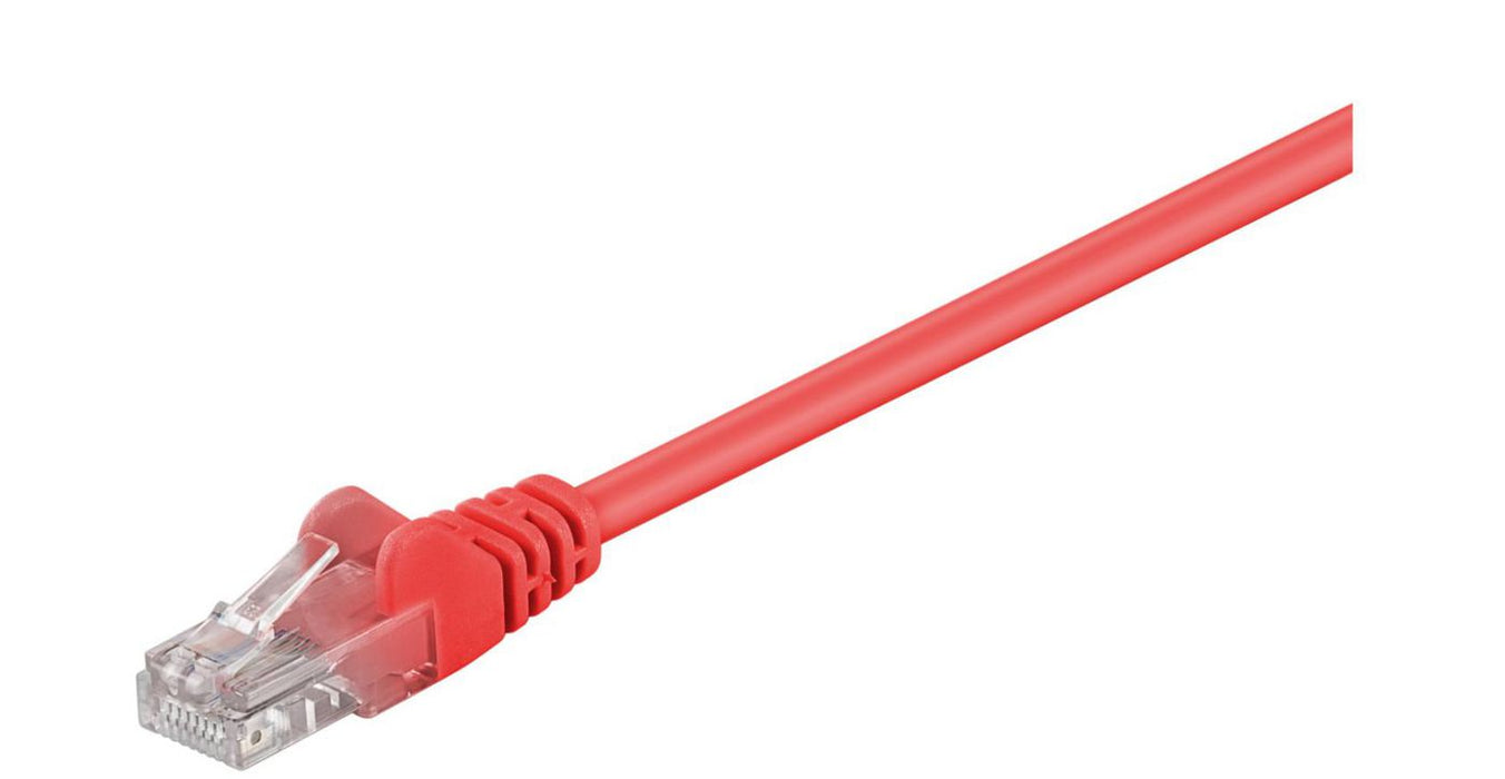 MicroConnect U/UTP CAT5e 3M Red PVC Unshielded Network Cable,  PVC, 4x2xAWG 26 CCA