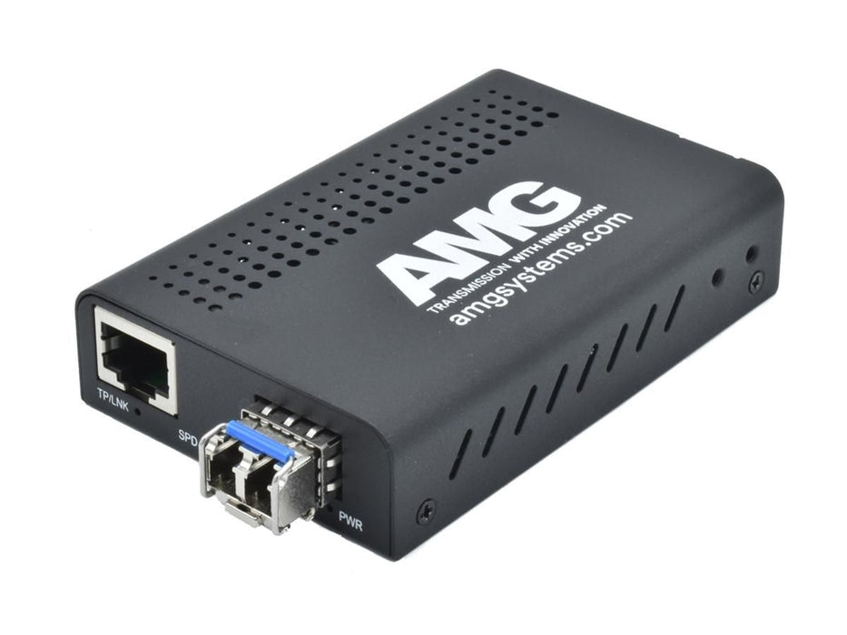 AMG AMG210M-1G-1SM2 network media  converter 1000 Mbit/s Black  AMG210M-1G-1SM2, 1000 Mbit/s, 10Base-T,100Base-TX,1000Base-T, IEEE 802.3ab,IEEE