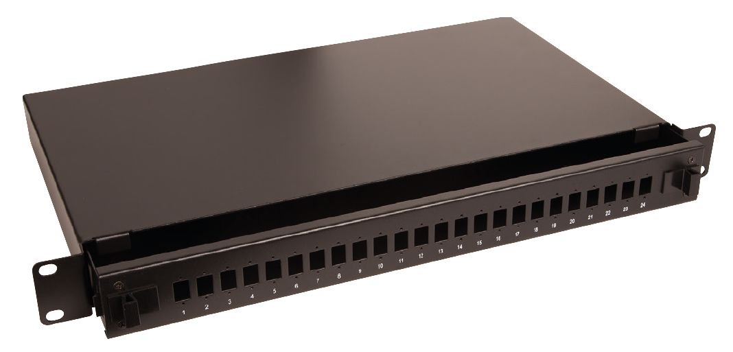 Lanview Fibre patch panel 19" 1U 24  ports for SC simplex/LC  duplex connectors