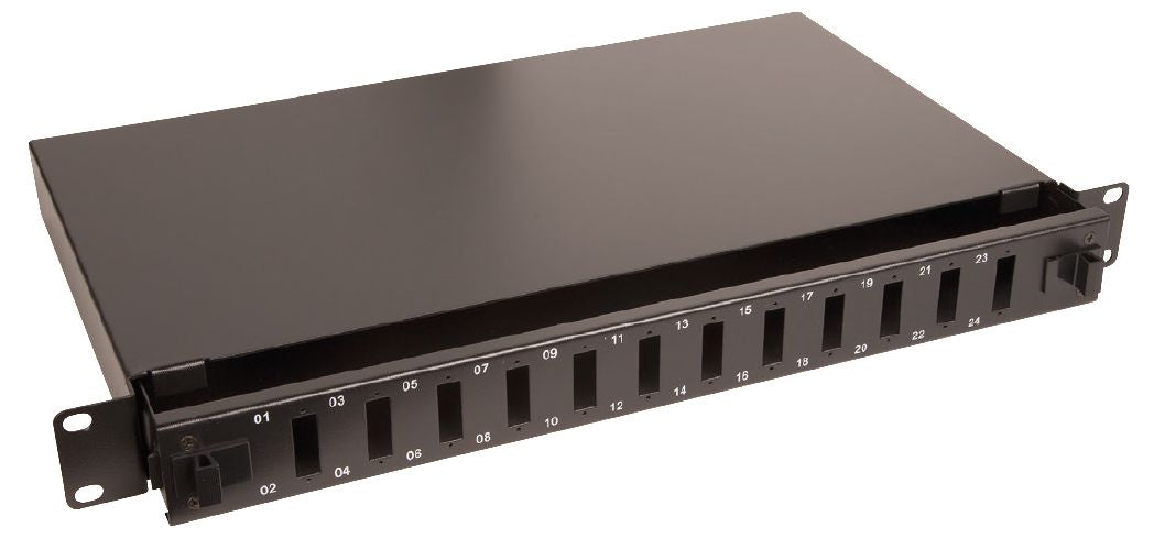 Lanview Fibre patch panel 19" 1U 12  ports for SC duplex/LC quad  connectors