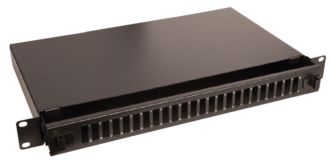 Lanview Fibre patch panel 19" 1U 24  ports for SC duplex/LC quad  connectors