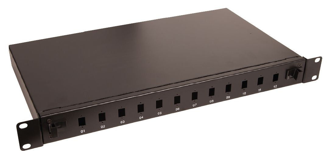 Lanview Fibre patch panel 19" 1U 12  ports for SC simplex/LC  duplex connectors