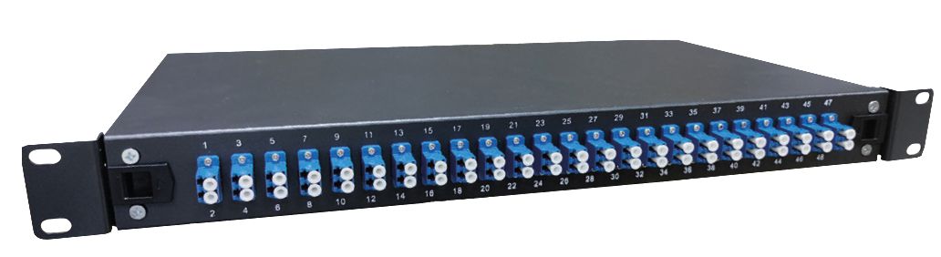 Lanview Fibre patch panel 19'' 1U  with 24 x LC duplex  Singlemode connectors