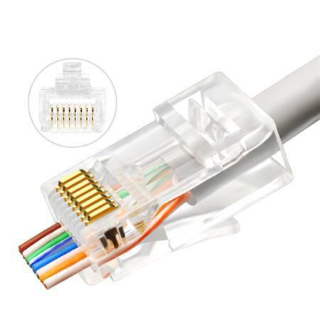 Lanview RJ45 UTP plug Cat6A for  AWG23-24 stranded/solid  conductor Easy-Connect 50 pcs box