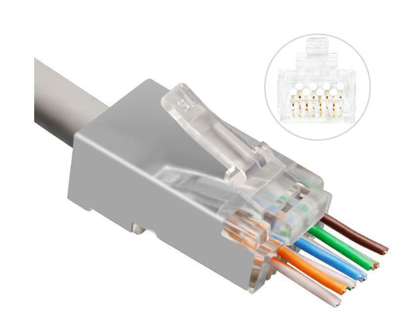 Lanview RJ45 STP plug Cat6A/Cat7 for  AWG22-24 Easy-Connect 25 sets  per. box