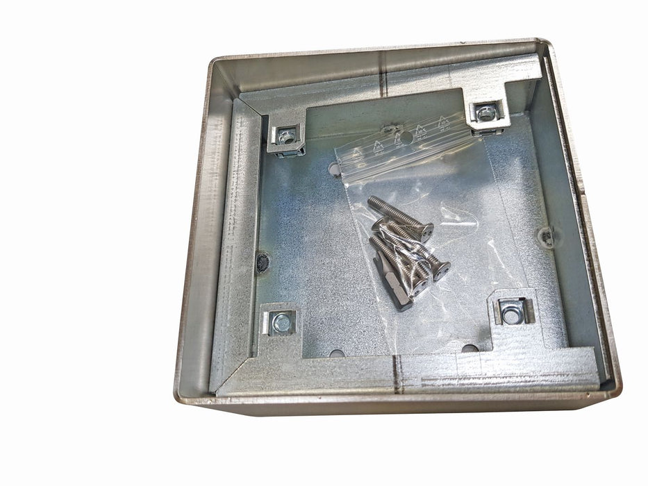 Intratone Surface box  for square  reader  - Stainless steel  finish