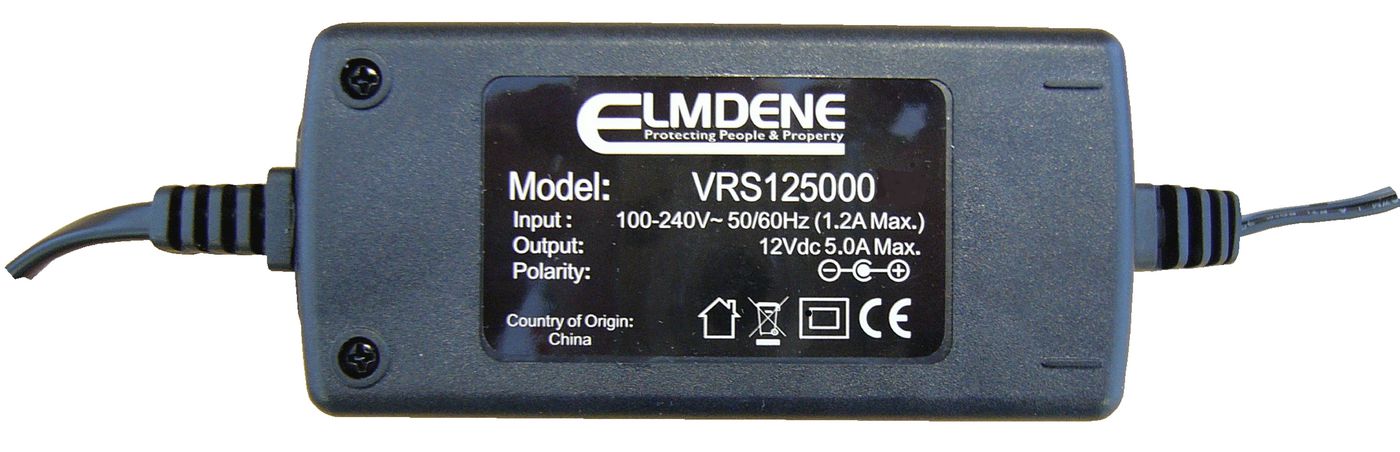 Elmdene 12V dc 5A Encapsulated Power  Supplies for CCTV  Applications - UK