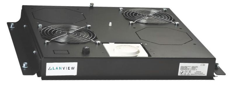 Lanview UK Fan tray with 2 fans for  600x600 19'' floor rack  cabinets