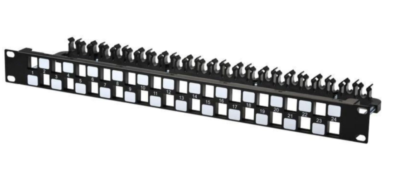 Lanview 24-ports UTP Cat6a patch  panel 1U for 19" rack