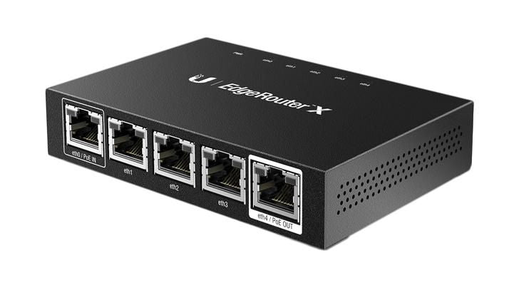 Ubiquiti EdgeRouter X, 4-port Gigabit Router, ER-X EU Power Supply