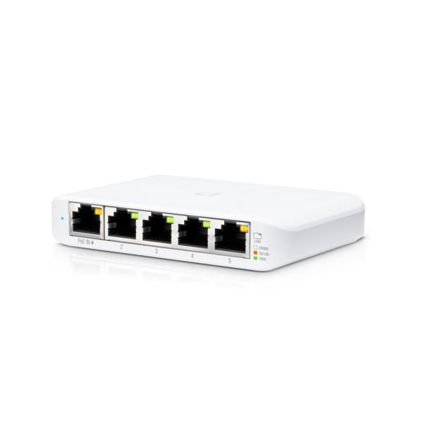 Ubiquiti Networks UniFi Switch Flex  Mini 5-Port Powered by 60W  802.3bt PoE++ 4 x auto-sensing 802.3af PoE output(EU PSU ONLY)