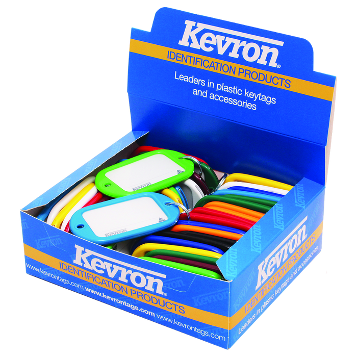 L26671 - KEVRON ID10 Jumbo Key Tags Tub of 40 Assorted Colours