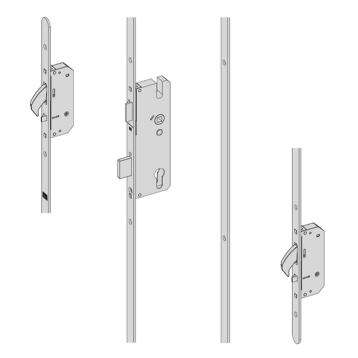 L24352 - WINKHAUS AV2 Heritage Auto Locking Lever Operated Latch & Deadbolt 16mm Flat - 2 Hook