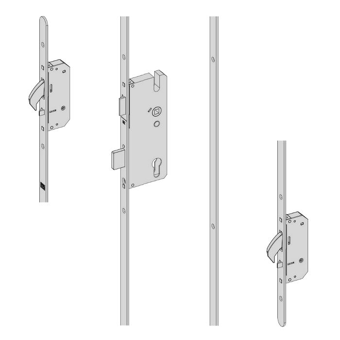 L24356 - WINKHAUS AV2 Heritage Auto Locking Lever Operated Latch & Deadbolt 20mm Radius - 2 Hook