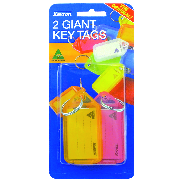 L26656 - KEVRON ID30 Giant Tags Blister Pack 2 pcs Assorted Colours