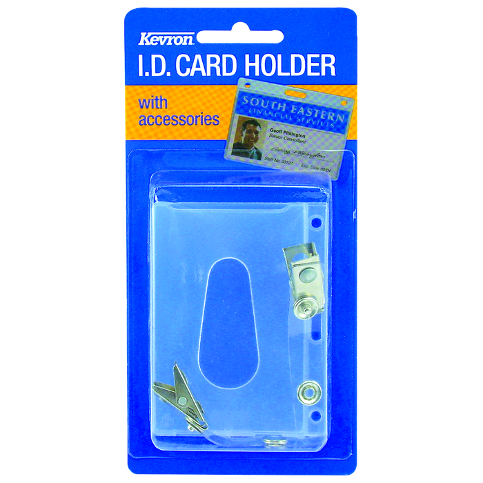 L26691 - KEVRON ID1013 CL Clear Card Holder with Clips