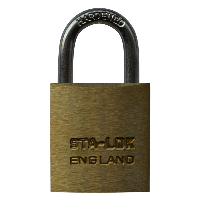 L27143 - B&G STA-LOCK C Series Brass Open Shackle Padlock - Steel Shackle