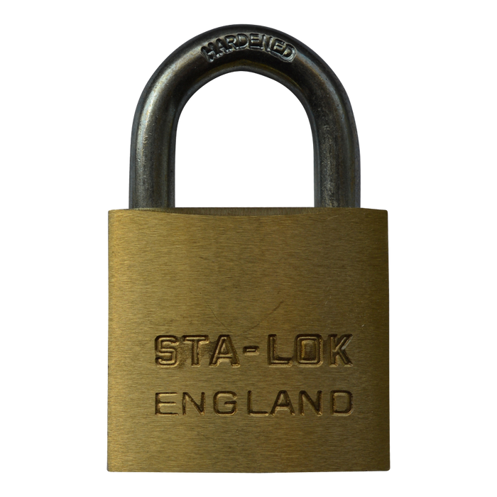 L27145 - B&G STA-LOCK C Series Brass Open Shackle Padlock - Steel Shackle