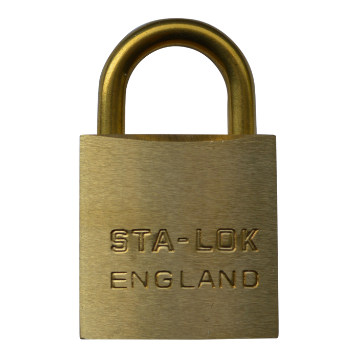 L27148 - B&G STA-LOCK C Series Brass Open Shackle Padlock - Brass Shackle