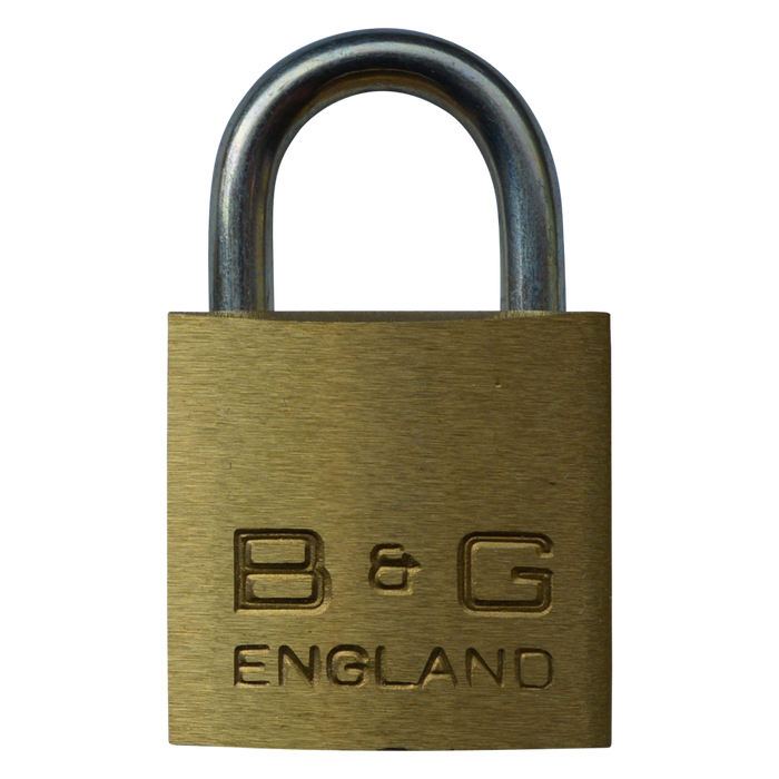 L27151 - B&G Warded Brass Open Shackle Padlock - Steel Shackle