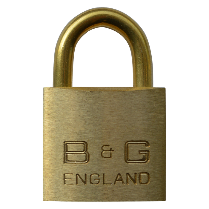 L27154 - B&G Warded Brass Open Shackle Padlock - Brass Shackle