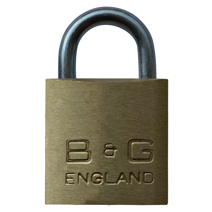 L27155 - B&G Warded Brass Open Shackle Padlock - Steel Shackle