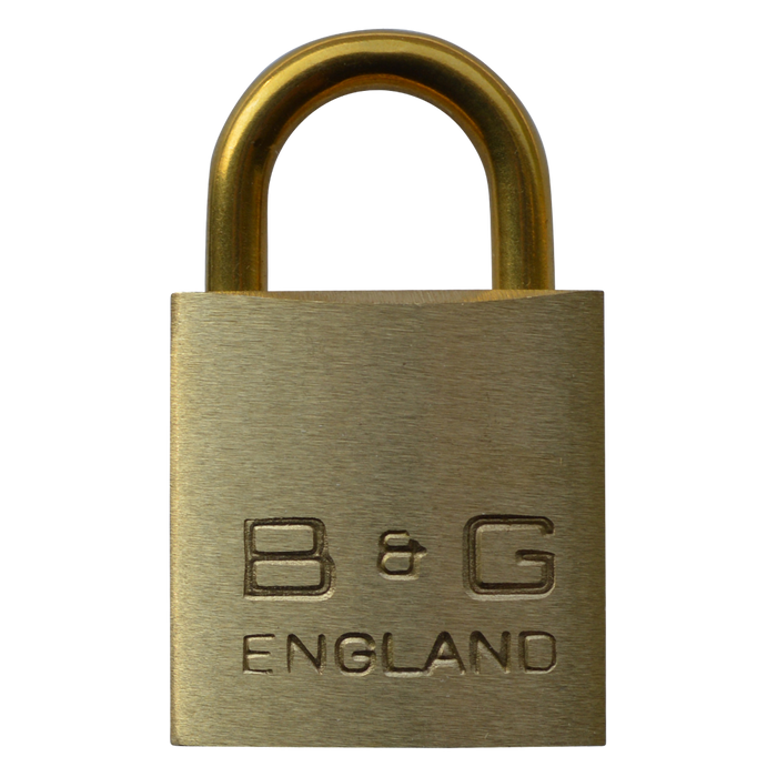 L27157 - B&G Warded Brass Open Shackle Padlock - Brass Shackle
