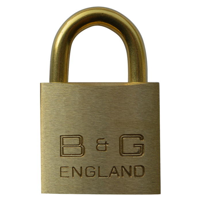 L27158 - B&G Warded Brass Open Shackle Padlock - Brass Shackle