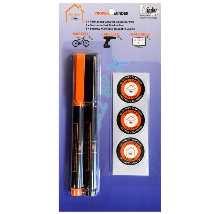 L31370 - MINDER Property Minder UV Pen & Ink Marker Pen Pack