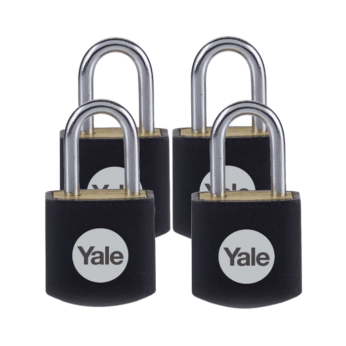 L32278 - YALE Y110JB Brass Open Shackle Padlock - Pack of 4