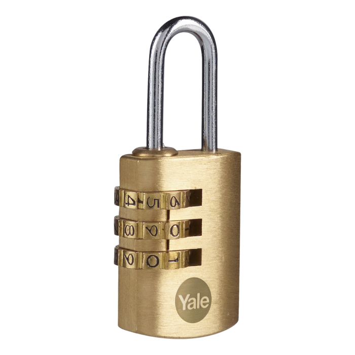 L32292 - YALE Y150B Brass Open Shackle Combination Padlock