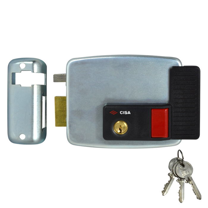 Cisa 11931 Electric Rim Lock With Hold Back Left Hand Open In