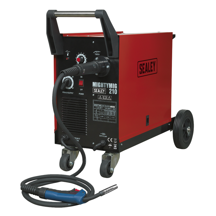 Professional Gas/No-Gas MIG Welder 210A with Euro Torch