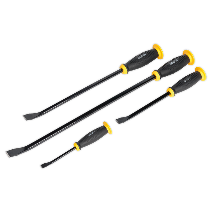 Pry Bar Set with Hammer Cap 4pc