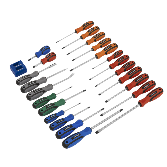 Soft Grip Screwdriver Set 24pc