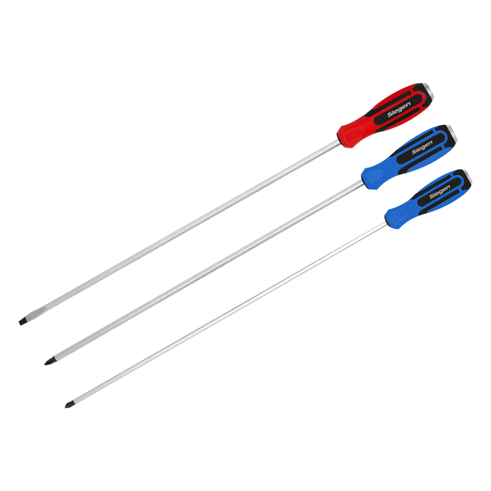 Extra-Long Hammer-Thru Screwdriver Set 3pc