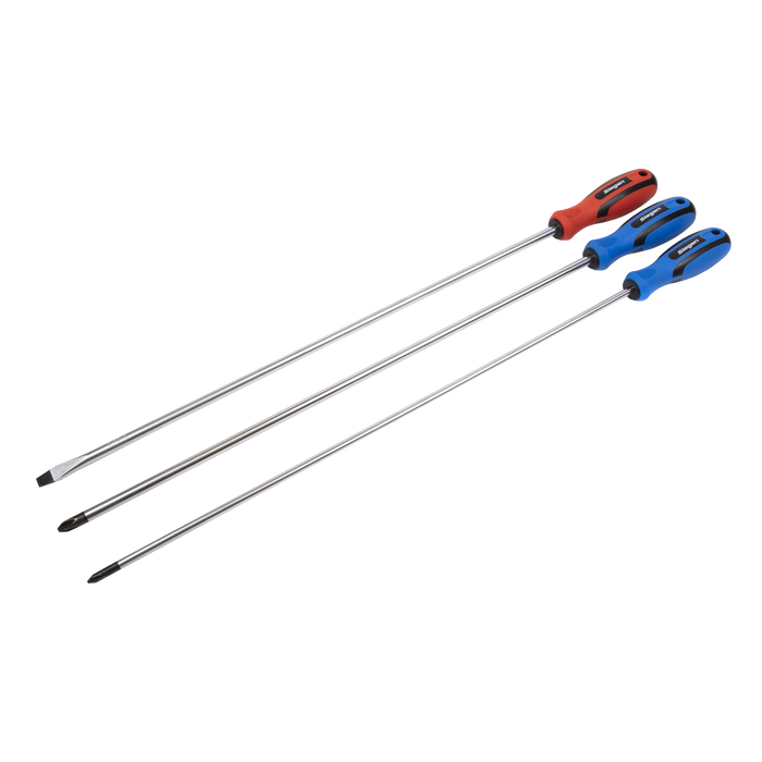 Screwdriver Set 3pc Extra-Long