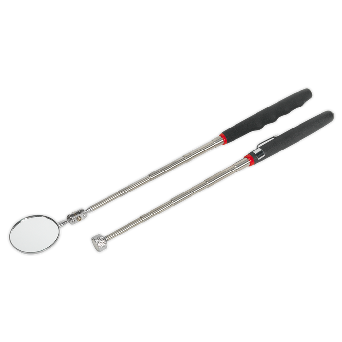 Telescopic Magnetic Pick-Up Tool & Inspection Mirror Set 2pc