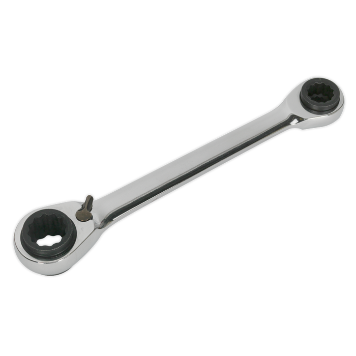 Ratchet Ring Spanner 4-in-1 Reversible Metric