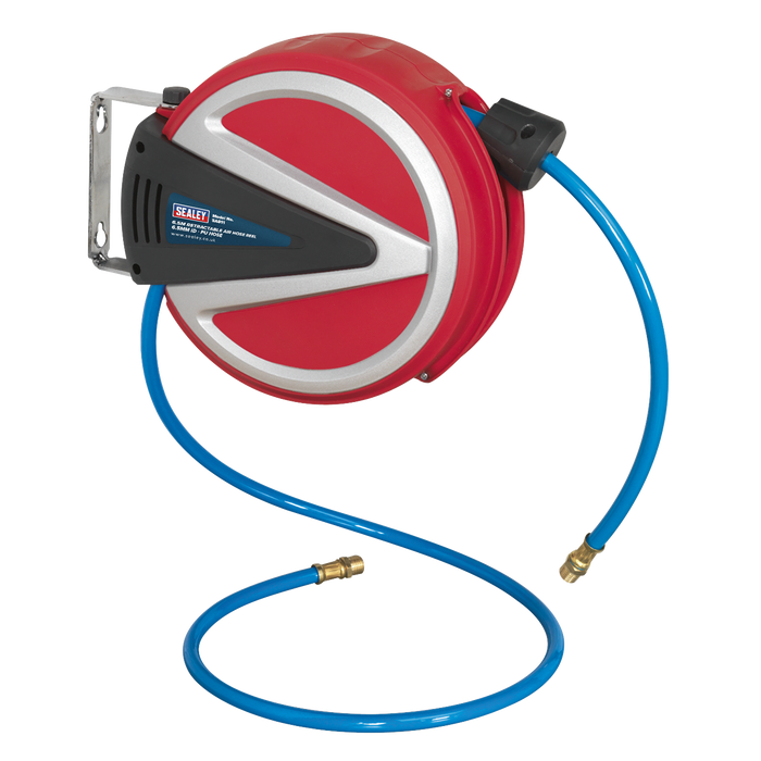 Retractable Air Hose Reel 6.5m Ø6.5mm ID - PU Hose