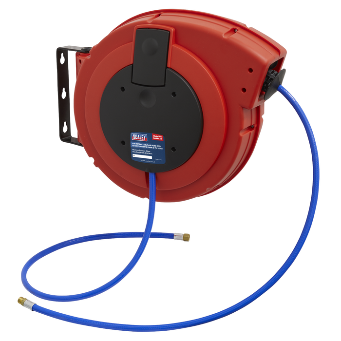 Retractable Air Hose Reel HD Mechanism 10m Ø10mm ID PU Hose