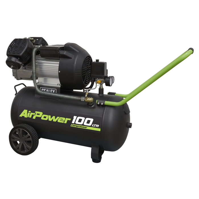 Air Compressor 100L V-Twin Direct Drive 3hp