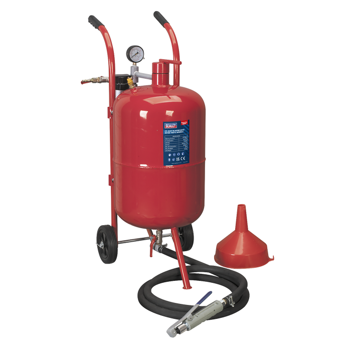 Shot Blaster with Water Trap & Wheels 37L